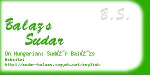 balazs sudar business card